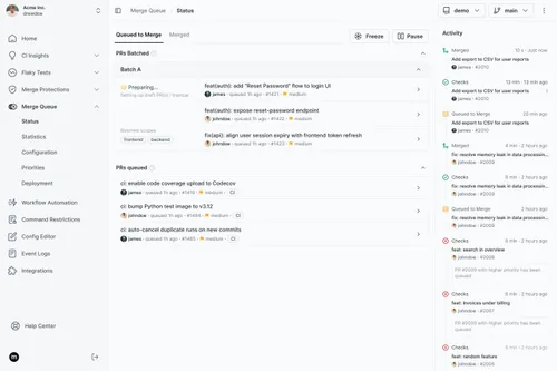 Merge Queue screenshot